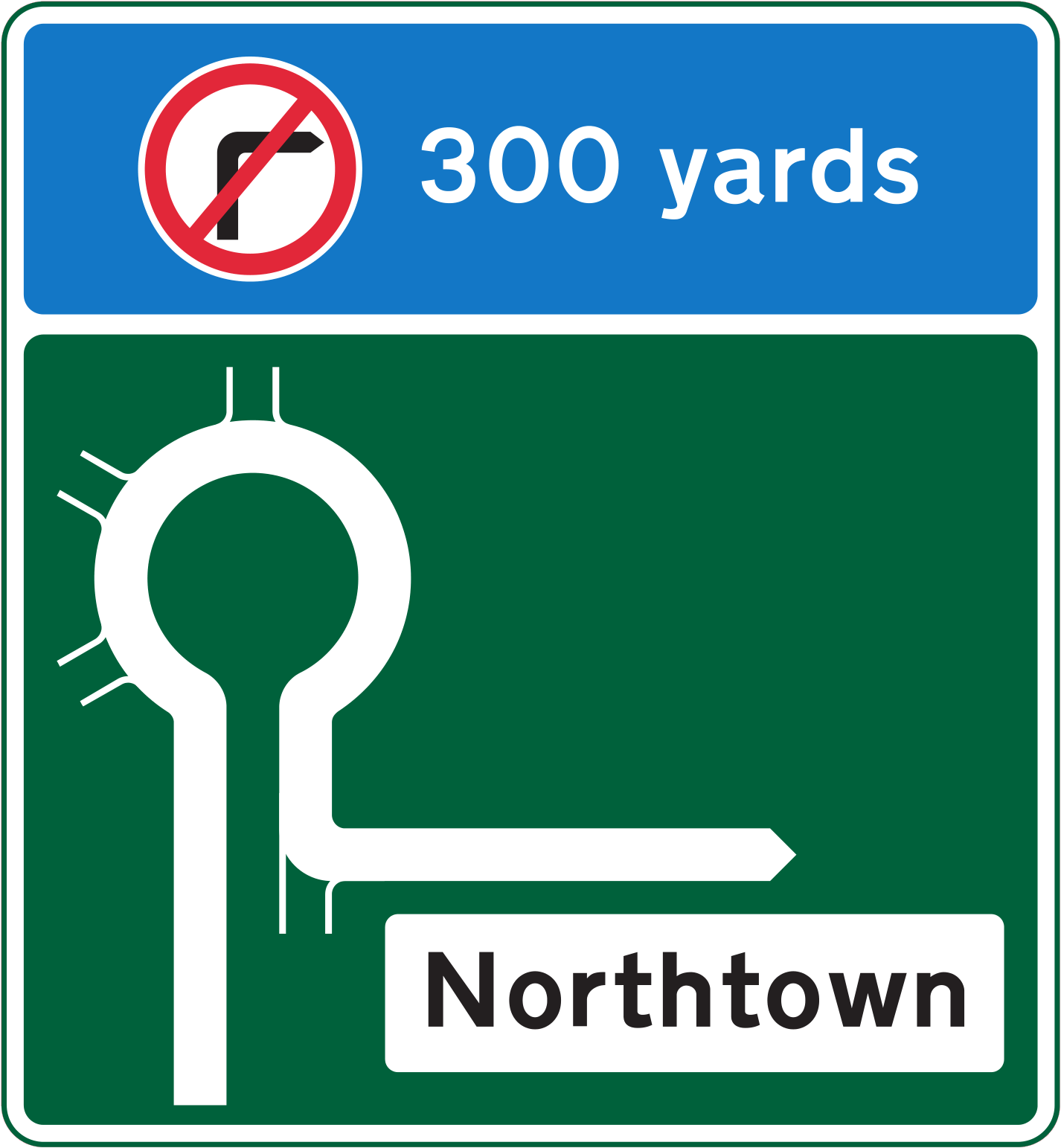 Use Alternative Roat Sign Alternative route shown where a turning movement is not allowed sign ...