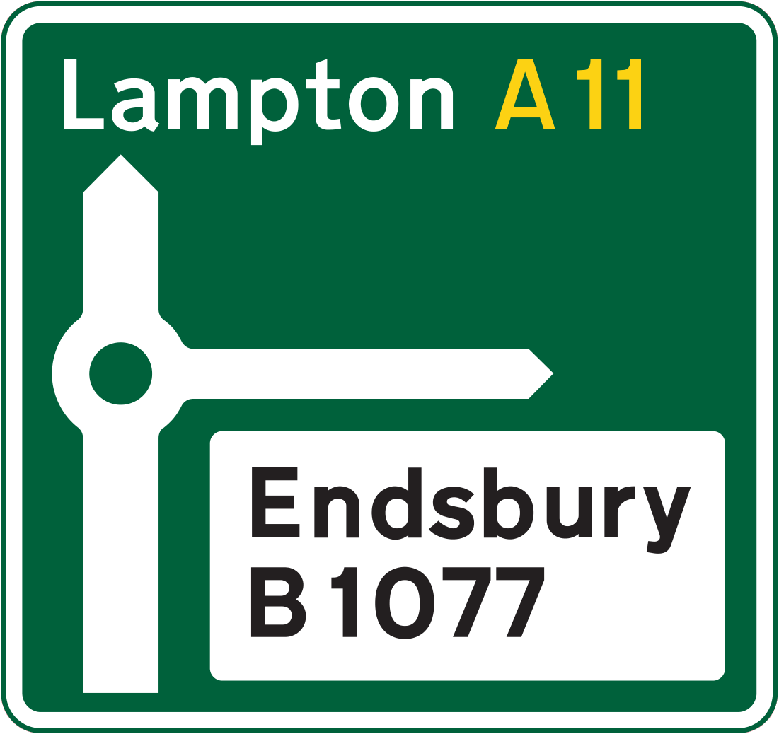 Map-type sign for a mini-roundabout sign - UK Road Sign