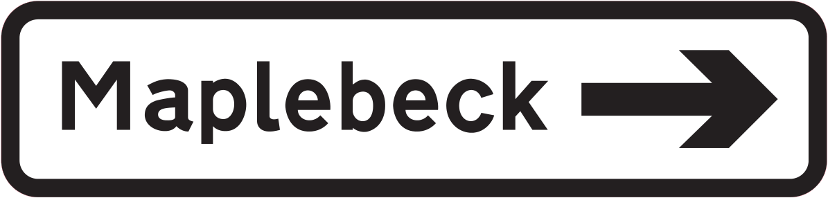 Direction of exit from the junction ahead on a non-primary route sign ...