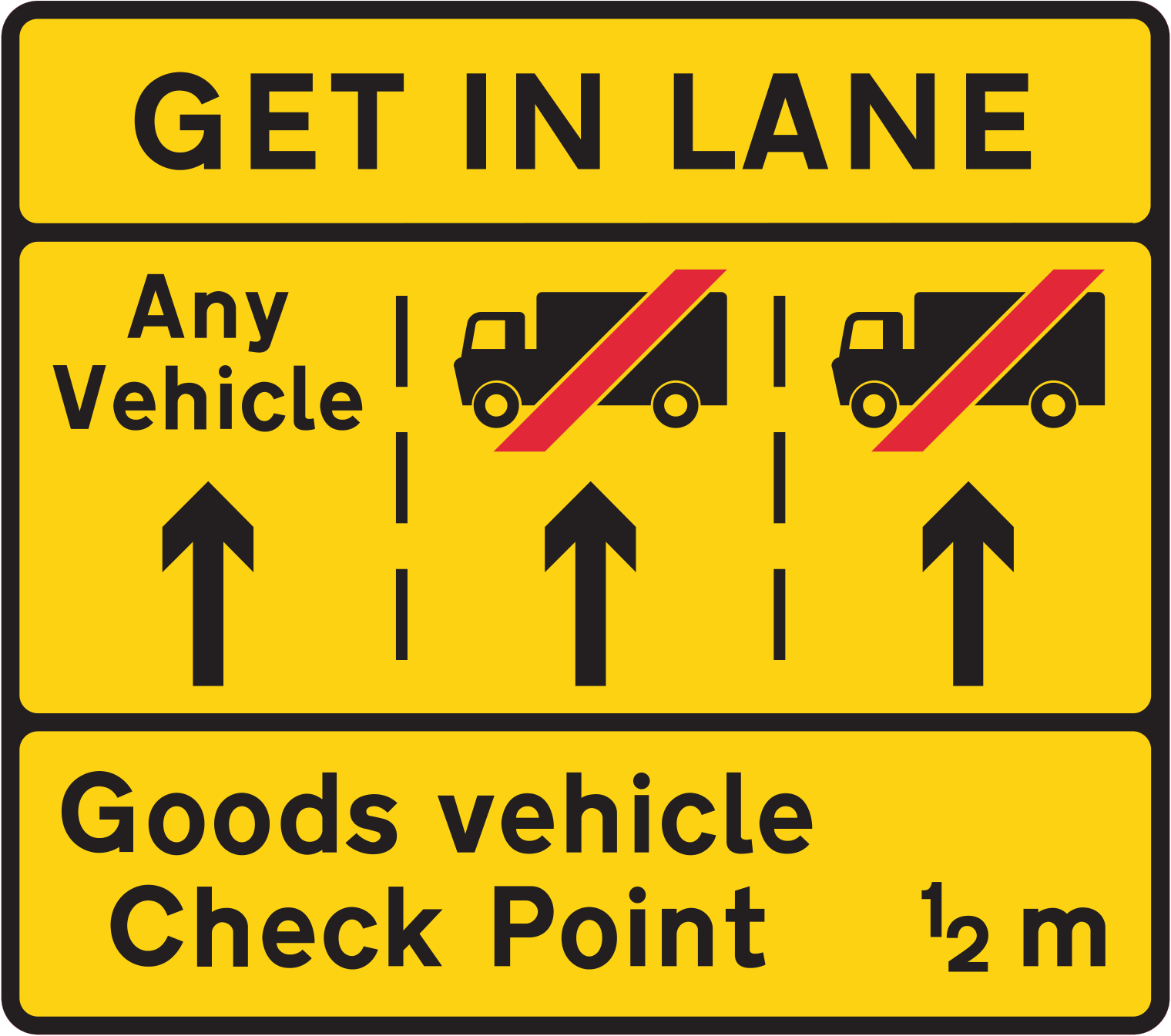 Temporary sign for vehicle checks sign - UK Road Sign