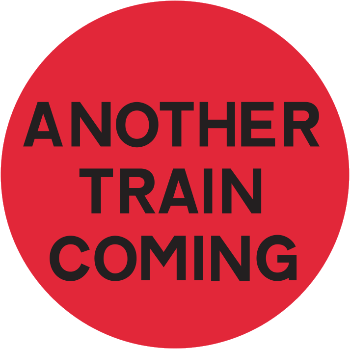 Flashing signal for another train is approaching sign - UK Road Sign