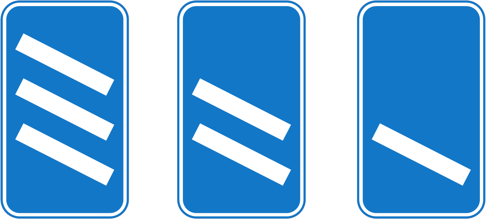 Countdown markers sign - UK Road Sign