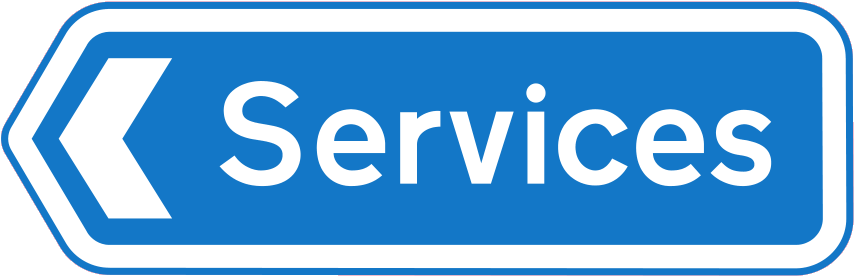 Entrance / direction to a motorway service area accessed directly from ...