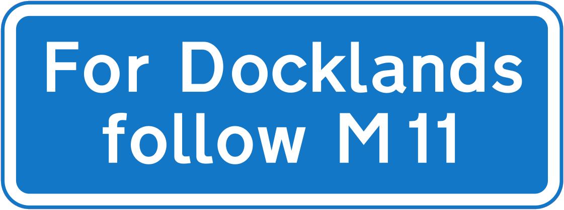 Route to be followed sign - UK Road Sign