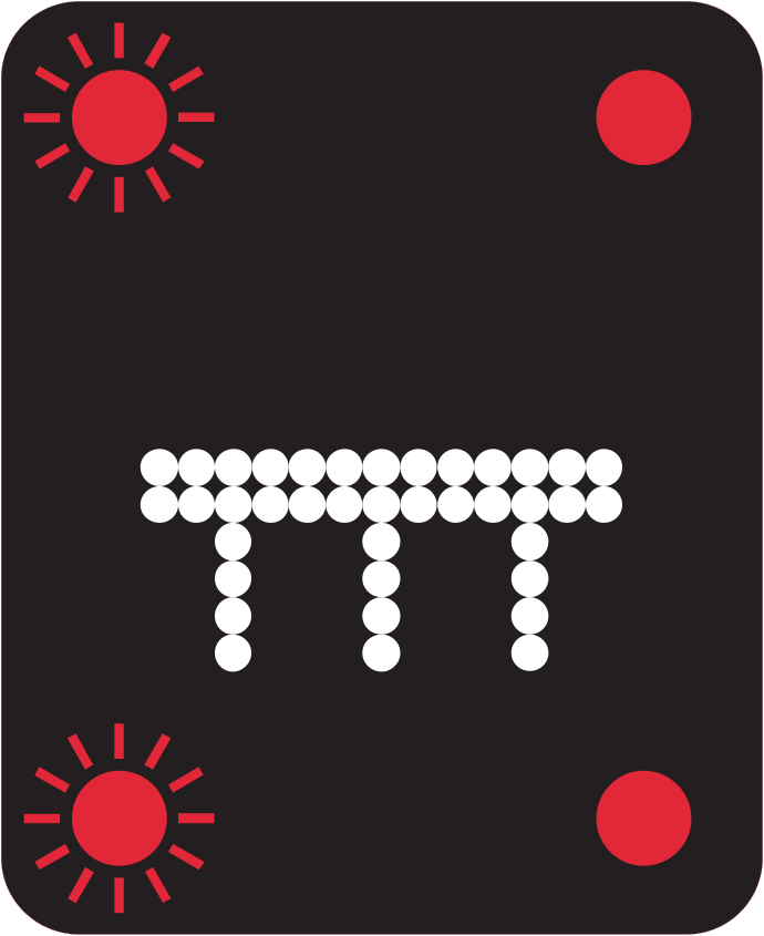 All lanes closed on a 3 lane carriageway sign - UK Road Sign