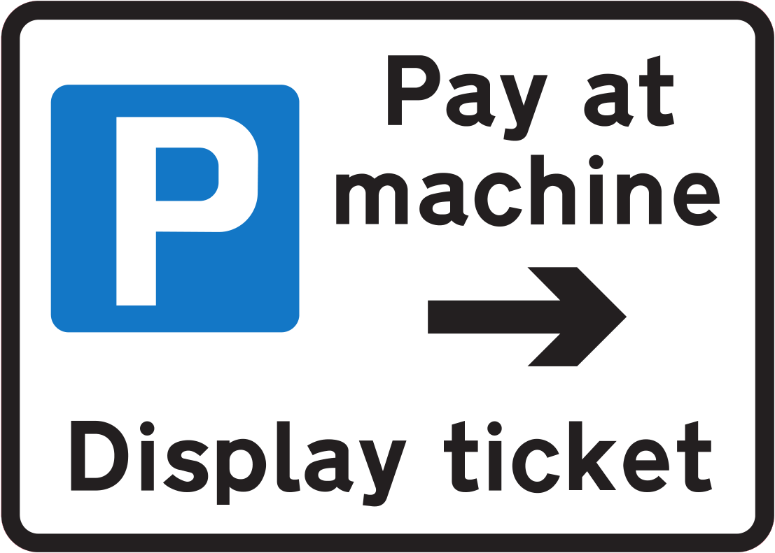 On-street pay and display parking sign - UK Road Sign