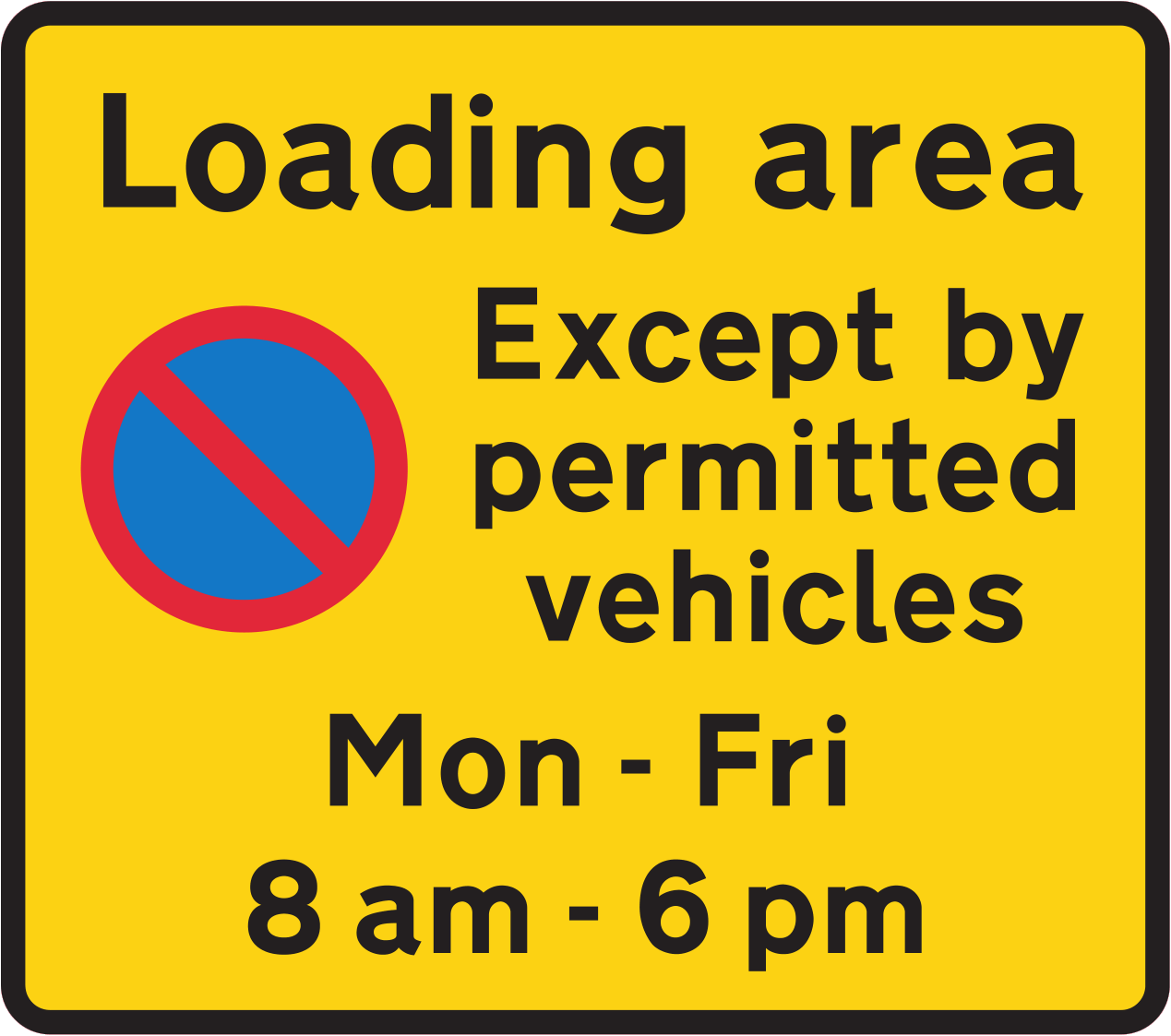 Entrance to a loading area sign - UK Road Sign