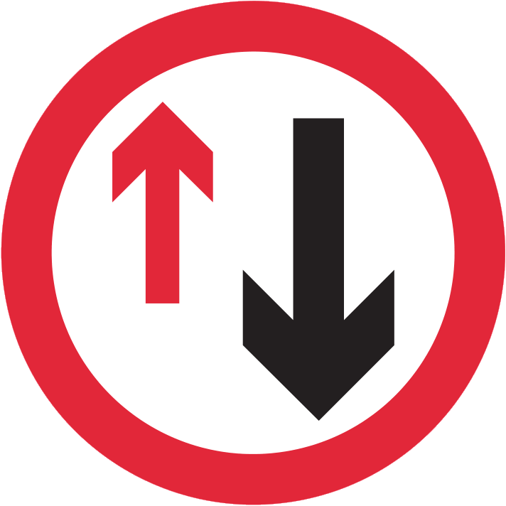 Preferential Signs Priority must be given to traffic from the other direction sign - UK ...