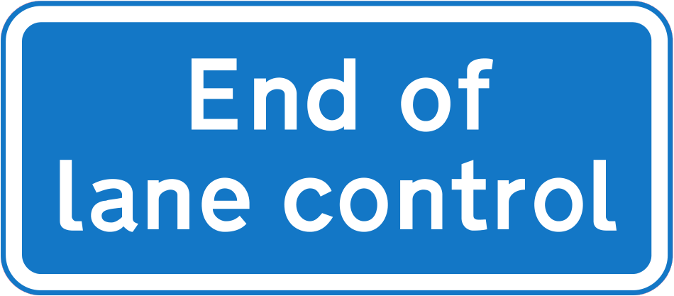 End of controlled section sign - UK Road Sign