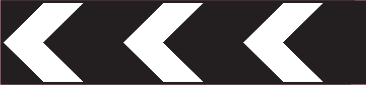Sharp deviation of route to the left sign - UK Road Sign