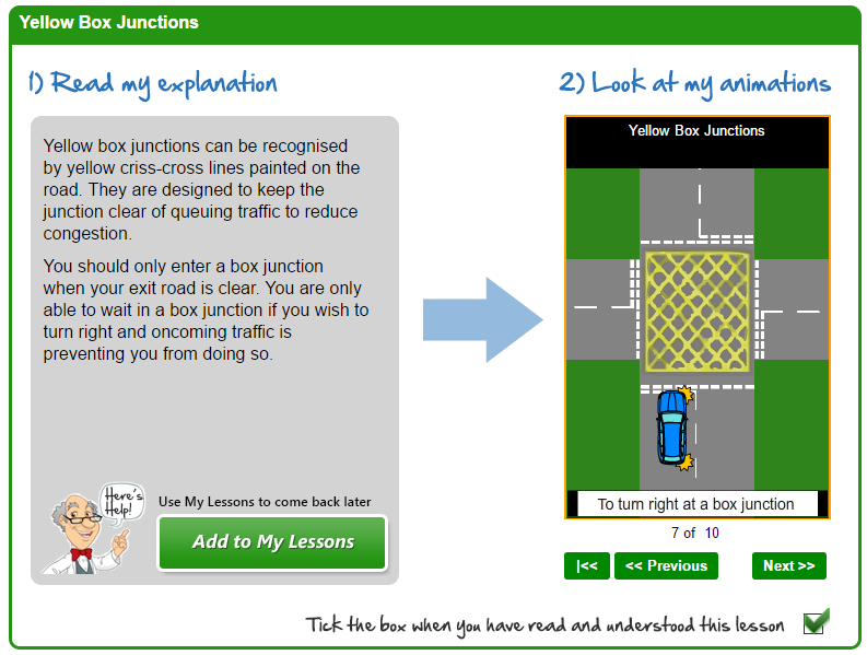 An example of Driving Theory 4 All's pictorials